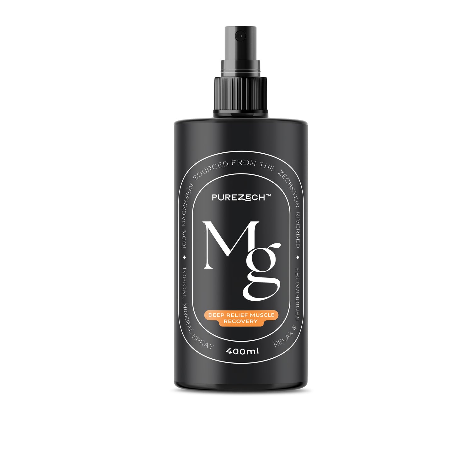 PureZech™ Deep Relief Muscle Recovery 100% Pure Magnesium Spray with Aromatherapy Oil, Castor Oil & DMSO Blend