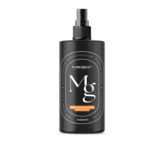 PureZech™ Deep Relief Muscle Recovery 100% Pure Magnesium Spray with Aromatherapy Oil, Castor Oil & DMSO Blend